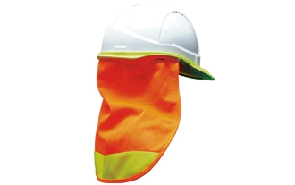 Neck Flap - Neon Orange (with yellow bands)